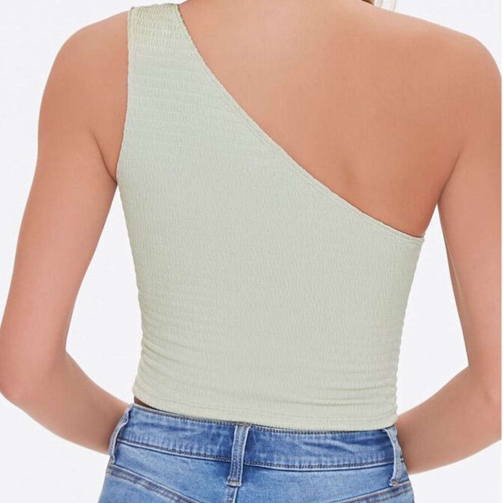 One Shoulder Textured Top - Picture 2 of 6